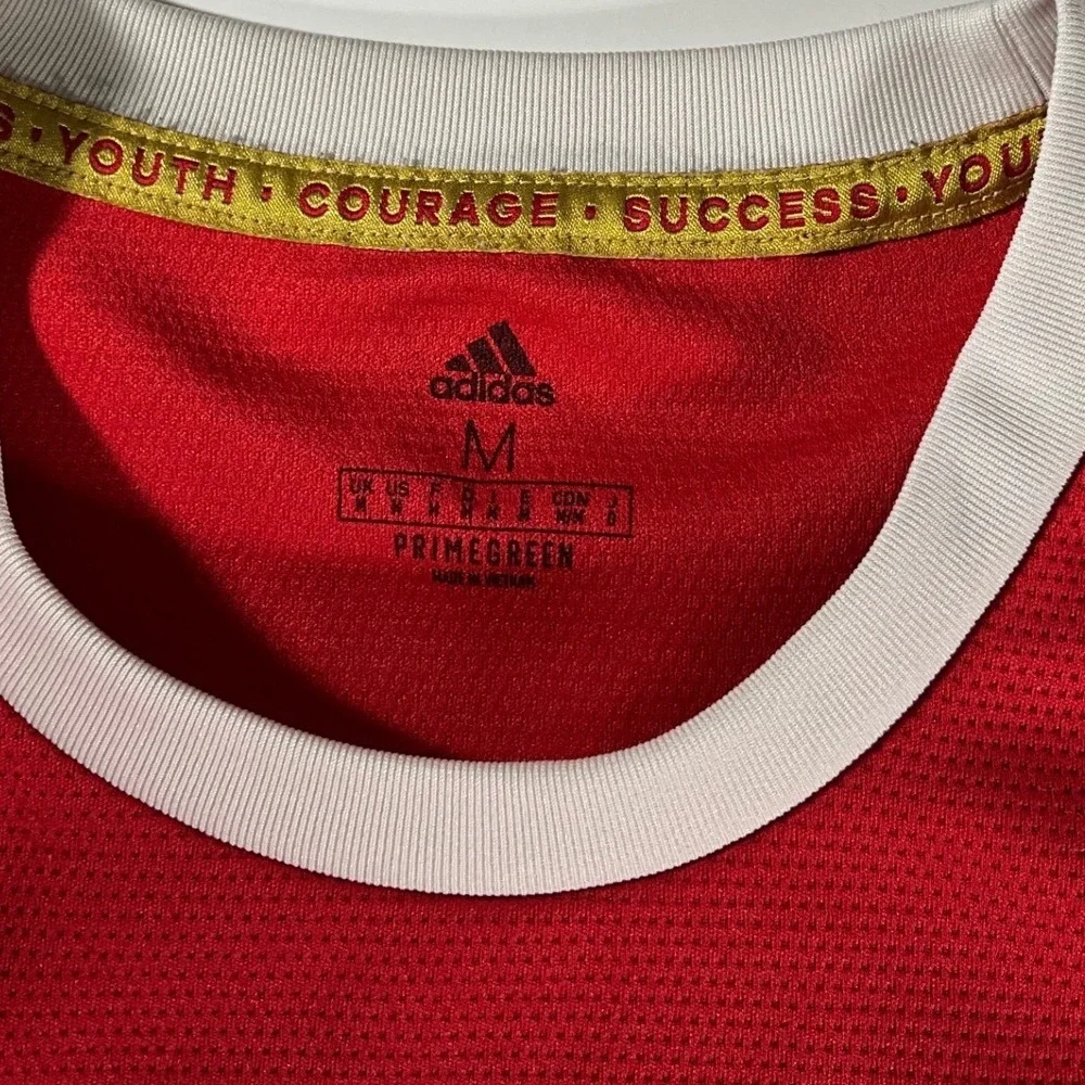 Adidas Manchester United 2021-22 Home Jersey Mens Medium TeamViewer Red Soccer